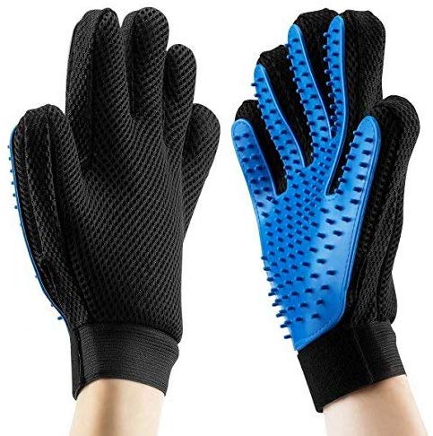 Guante de Mascotas Cepillo para Mascotas Guantes removedores de Pelo para Perros Gatos, Material Transpirable (2 Piezas)