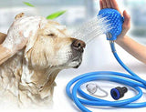 SUNPINDucha para mascotas gatos perro mascota baño accesorios multifuncional 3 en 1 pulverizador de ducha, masaje y cepillos de mascota de fácil limpieza ducha portatil perro limpiador con manguera para interior y al aire