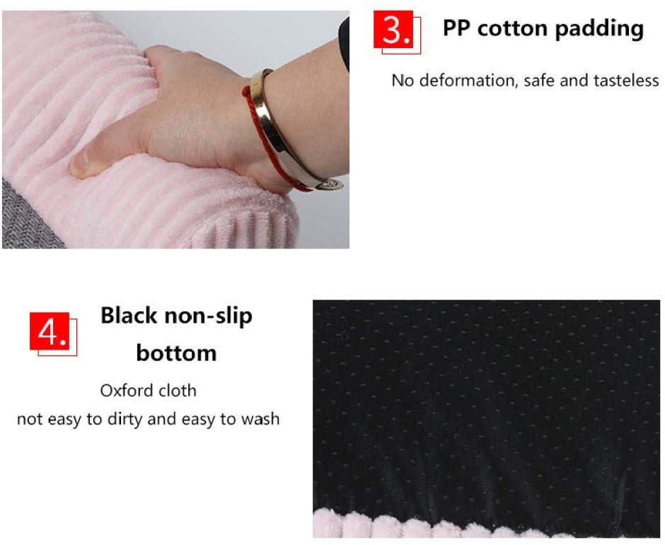 YQQWN Almohada para Sofá Cama Cat Dog Funda Extraíble Fácil De Lavar con Cama Inferior Antideslizante para Mascotas, M, Rosa
