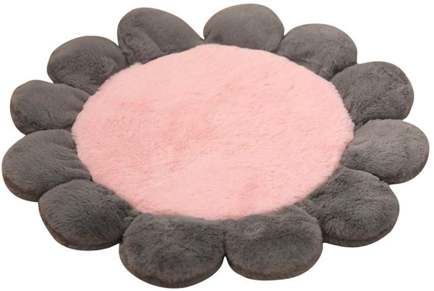 Manta para Mascotas Funda Cama para Dormir, Alfombra Redonda para Cama Perro Alfombra de Felpa Cojín para Perro, Para Perros y Gatos Grandes Medianos Pequeños,B,110cm(43inch)