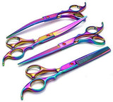 Pet Grooming Scissors,Sebami Tijeras de Peluquería Profesional para mascota, Pet Grooming Scissors 7.0 Pulgadas de Acero Inoxidable Premium Curved Dog Grooming Scissor Set para Perros Gatos Corte de Pelo