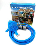SUNPINDucha para mascotas gatos perro mascota baño accesorios multifuncional 3 en 1 pulverizador de ducha, masaje y cepillos de mascota de fácil limpieza ducha portatil perro limpiador con manguera para interior y al aire