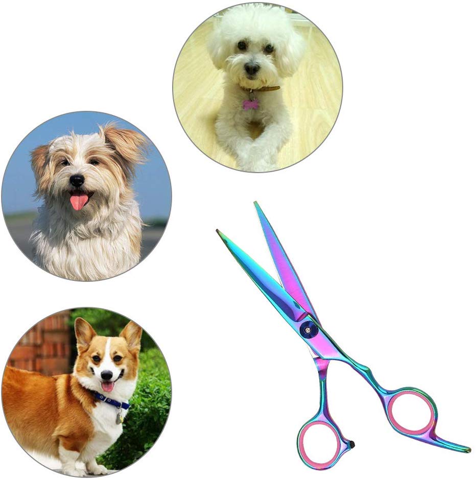 Pet Grooming Scissors,Sebami Tijeras de Peluquería Profesional para mascota, Pet Grooming Scissors 7.0 Pulgadas de Acero Inoxidable Premium Curved Dog Grooming Scissor Set para Perros Gatos Corte de Pelo