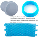 SEEKVER Limpiador de Pata de Perro portátil con Toalla Super Absorbente para Mascotas, Pata de Mascota Limpiador Cómodo Pies de Perro de Silicona Taza Limpia para Perros Grandes 5.9in3.93in (Azul)
