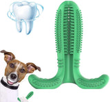 Cepillo de Dientes para Perros Caucho Limpieza de Higiene Dental Juguete para Masticar Limpiador Dientes Perros Cepillo para cepillos Dientes de Perro Mascotas Masajeador No Tóxico Resistente (Verde)