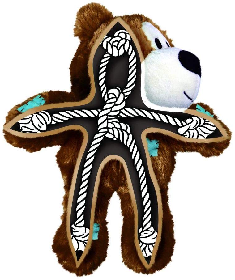 Kong Wild Knots Bear Juguete para perro, colores variados, Marrón, XS