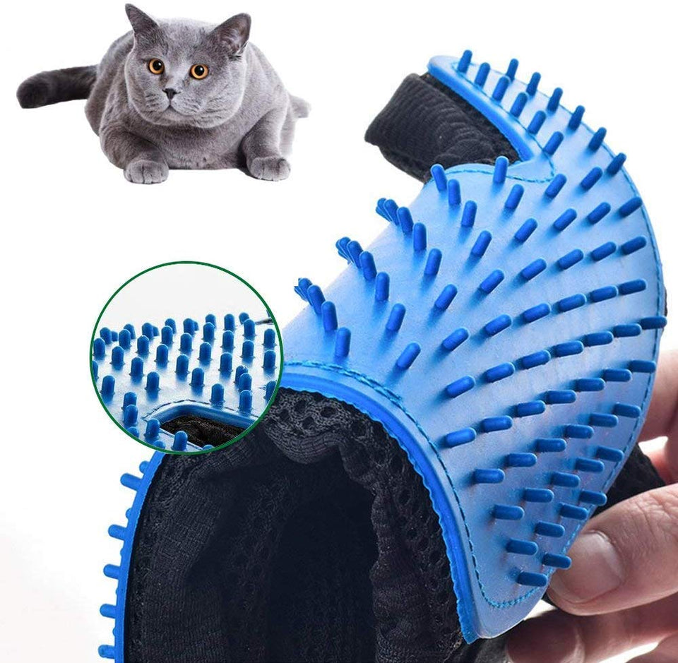 Guante de Mascotas Cepillo para Mascotas Guantes removedores de Pelo para Perros Gatos, Material Transpirable (2 Piezas)