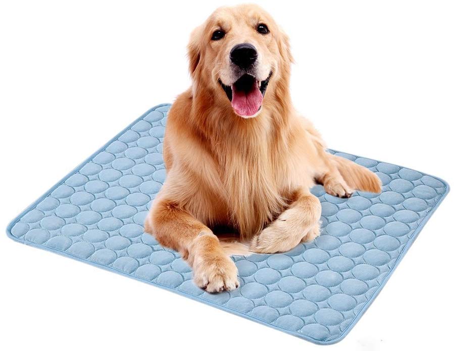 Estera de Enfriamiento para Perros, Alfombrilla de Enfriamiento para Perros, Almohadilla de Gel de Enfriamiento Automático, Cómodo Colchón de la Cama más Fresca, Almohadilla Enfriador de Mascotas a Prueba de Polvo a Prueba de Agua (L)