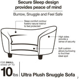 Enchanted Home Pet Cama de Felpa Ultra Suave para acurrucarse, Color Gris Oscuro