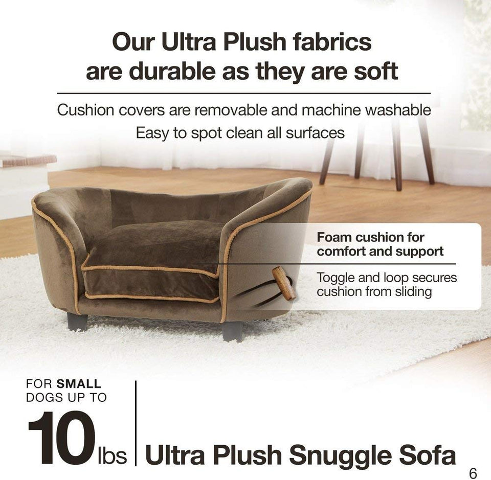 Enchanted Home Pet Cama de Felpa Ultra Suave para acurrucarse, Color Gris Oscuro