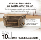 Enchanted Home Pet Cama de Felpa Ultra Suave para acurrucarse, Color Gris Oscuro