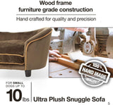 Enchanted Home Pet Cama de Felpa Ultra Suave para acurrucarse, Color Gris Oscuro