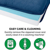 FurHaven Cooling Gel Memory Foam Orthopedic Quilted Dog Couch Sofa Bed for Dogs and Cats, Navy, Jumbo