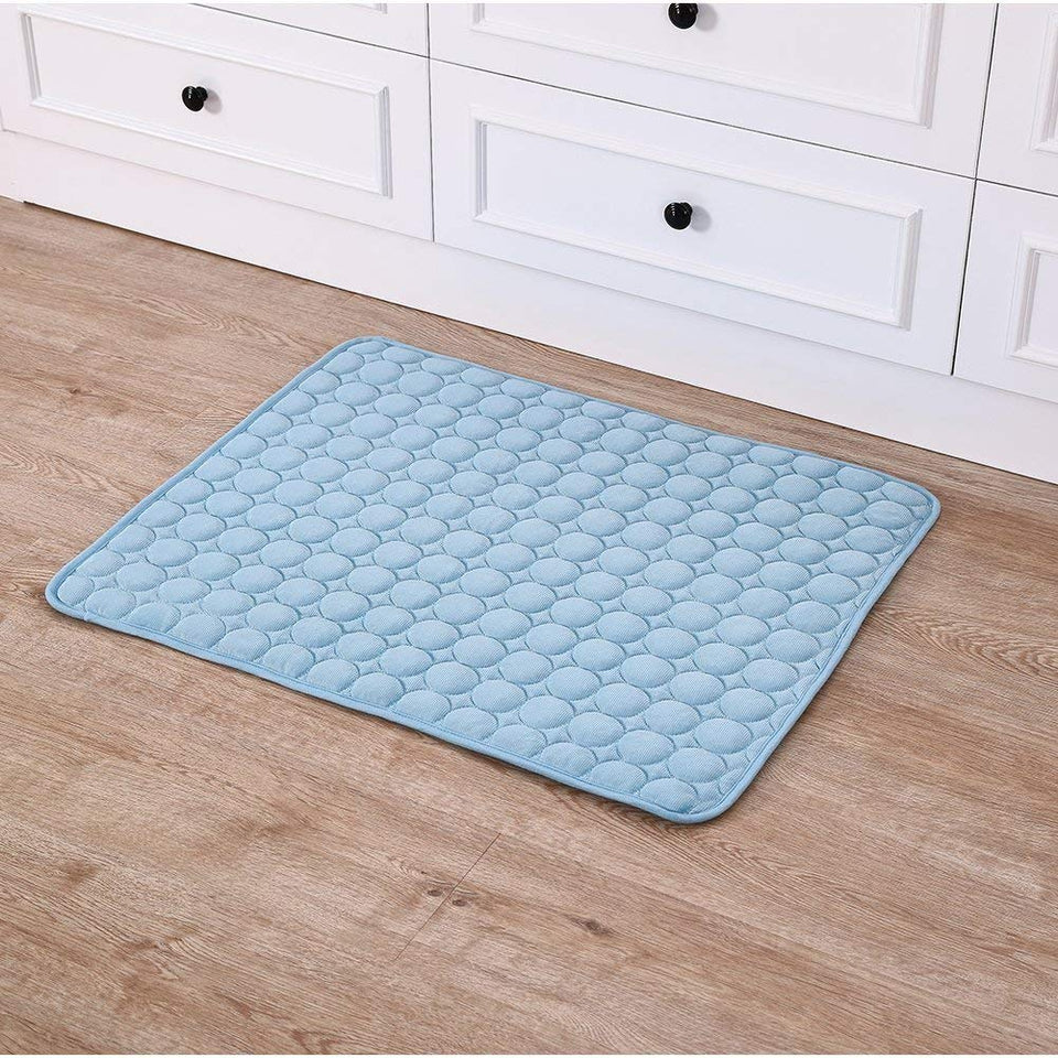 Estera de Enfriamiento para Perros, Alfombrilla de Enfriamiento para Perros, Almohadilla de Gel de Enfriamiento Automático, Cómodo Colchón de la Cama más Fresca, Almohadilla Enfriador de Mascotas a Prueba de Polvo a Prueba de Agua (L)