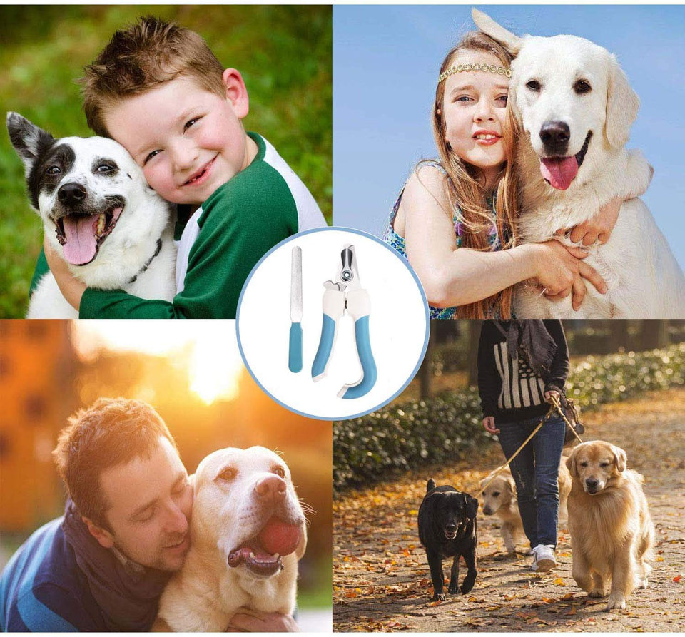 GranVic Cortauña con Lima para Perro Gato, Tijeras de Uñas Cortador de Acero Inoxidable, Recortadora de Uñas Profesional, Higiene Cuidado de las Uñas para Mascota, Perros Grandes, Pastor aleman, Alaska, Golden Retriever, Pitbull (Grande)