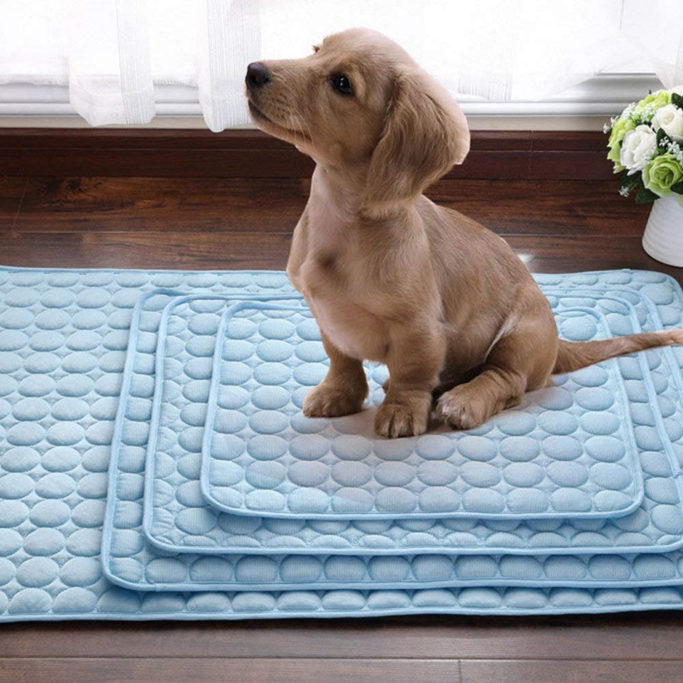 Estera de Enfriamiento para Perros, Alfombrilla de Enfriamiento para Perros, Almohadilla de Gel de Enfriamiento Automático, Cómodo Colchón de la Cama más Fresca, Almohadilla Enfriador de Mascotas a Prueba de Polvo a Prueba de Agua (L)