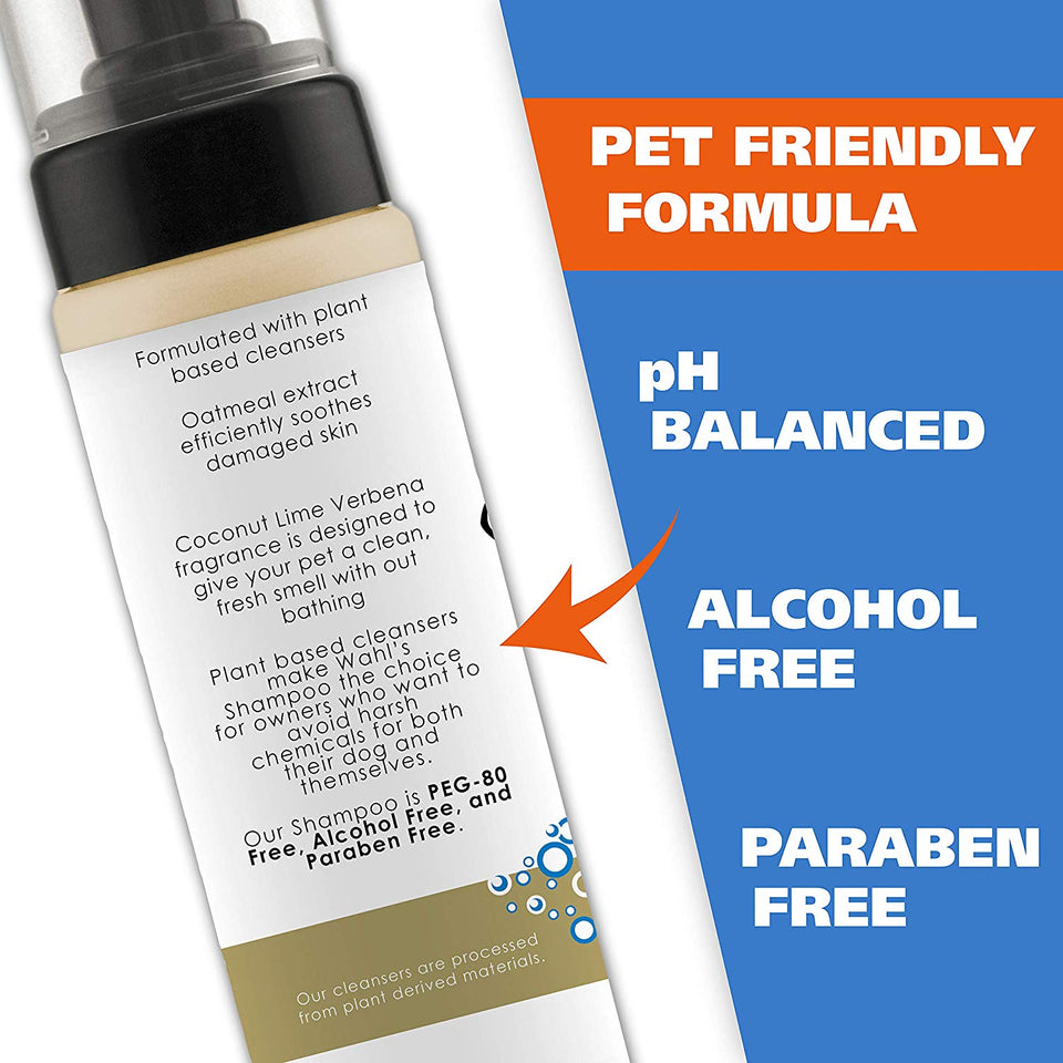 Wahl 100% Natural Pet No-Rinse Waterless Shampoo, Coconut Lime Verbena #820015