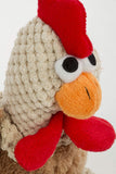 goDog Checkers Skinny Rooster With Chew Guard Technology Tough Plush Dog Toy, Brown, Small