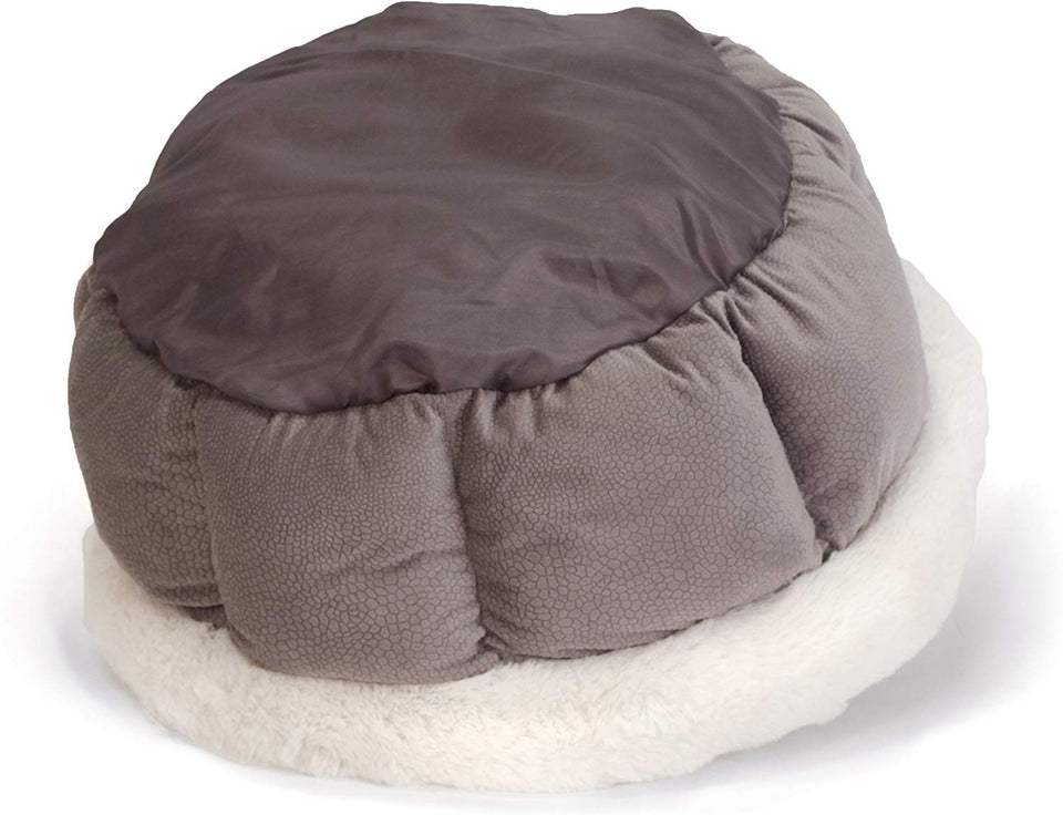 Best Friends by Sheri Cuddle Cup – Cama cómoda para Gatos y Perros – Paredes Altas para Mejorar el sueño (Varios tamaños), Gris, Pequeño