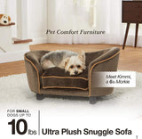 Enchanted Home Pet Cama de Felpa Ultra Suave para acurrucarse, Color Gris Oscuro