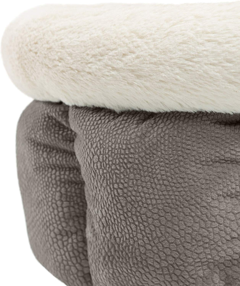 Best Friends by Sheri Cuddle Cup – Cama cómoda para Gatos y Perros – Paredes Altas para Mejorar el sueño (Varios tamaños), Gris, Pequeño