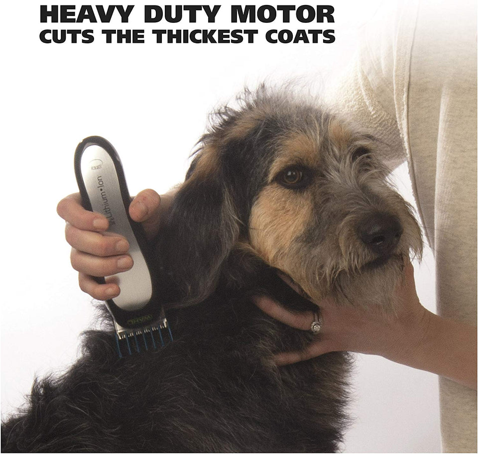Wahl Litio Ion Pro Series Cortauñas inalámbrico para animales - Recargable Silencioso Bajo Ruido Heavy Duty Electric Dog & Cat Grooming Kit para razas pequeñas y grandes con capas gruesas y pesadas - Modelo 9766