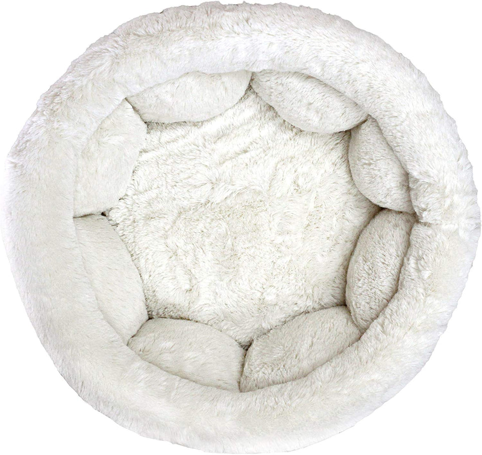 Best Friends by Sheri Cuddle Cup – Cama cómoda para Gatos y Perros – Paredes Altas para Mejorar el sueño (Varios tamaños), Gris, Pequeño