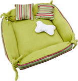 Fancy Pets Cama Para Perro, Expandible, Rayas, Colores Surtidos