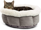 Best Friends by Sheri Cuddle Cup – Cama cómoda para Gatos y Perros – Paredes Altas para Mejorar el sueño (Varios tamaños), Gris, Pequeño