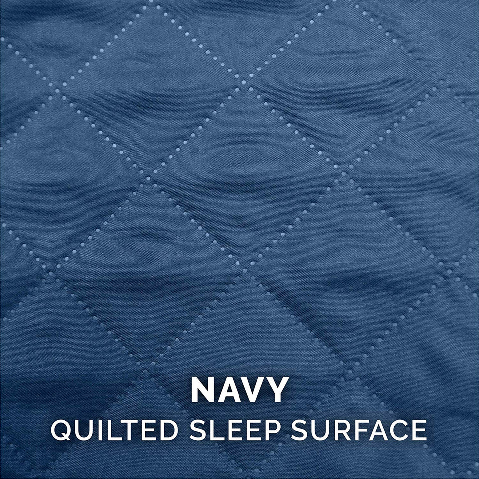 FurHaven Cooling Gel Memory Foam Orthopedic Quilted Dog Couch Sofa Bed for Dogs and Cats, Navy, Jumbo